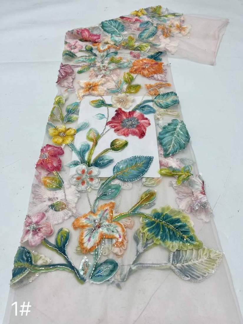 Embroidered Lace — HX-3953 — view 2