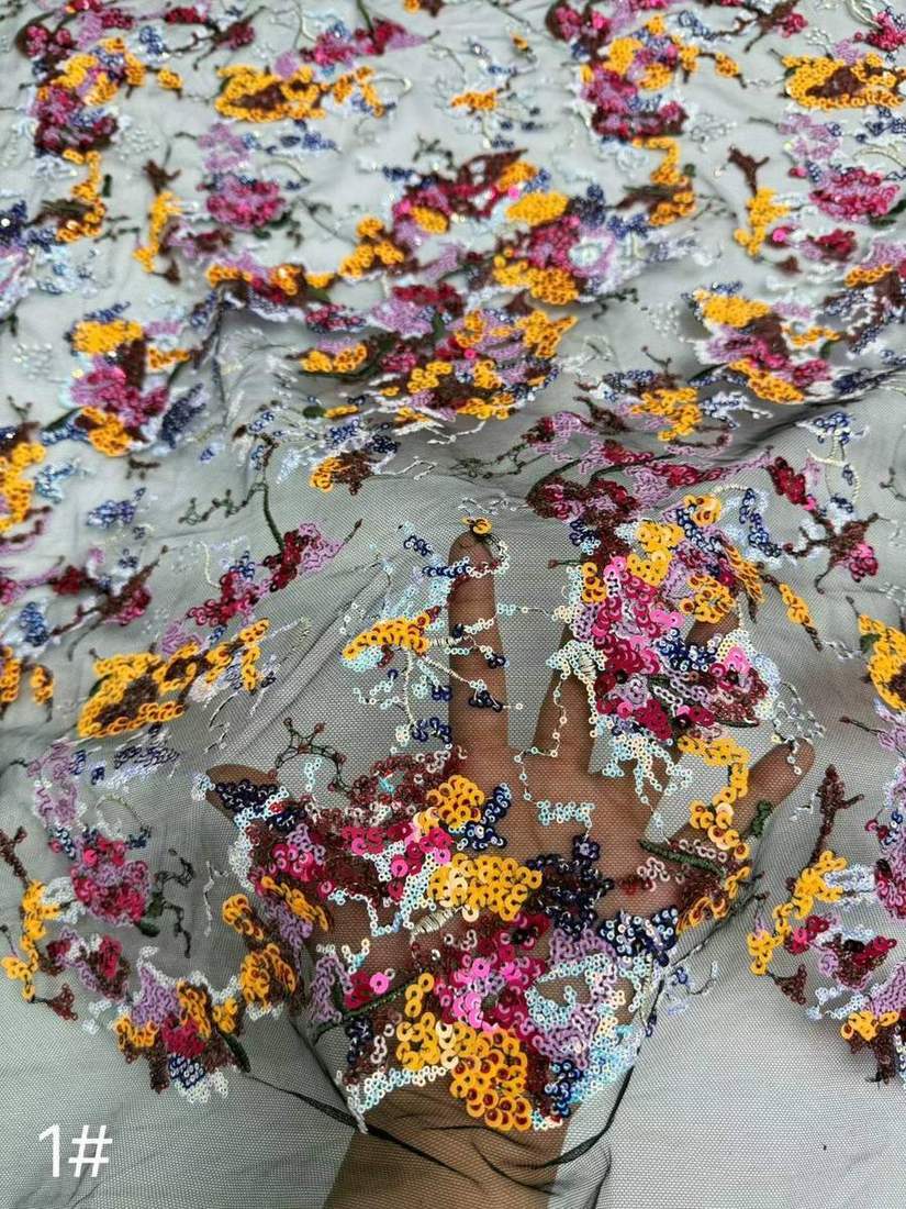 Embroidered Lace — HX-4129 — view 3