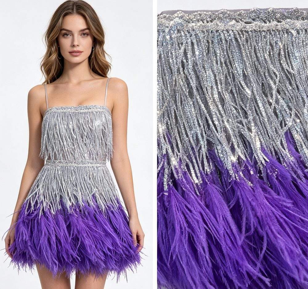 Feather Fringe Trim — 800 — view 5