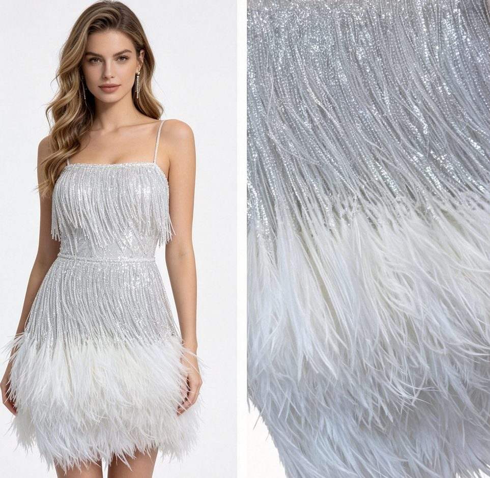 Feather Fringe Trim — 801 — view 4